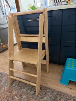 Montessori Learning Tower / Kitchen Helper Stool – Solid Wood