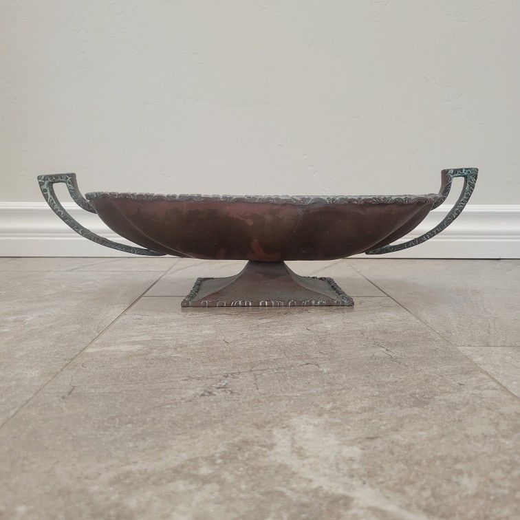 Antique Copper Jardiniere Cachepot Planter Centerpiece 