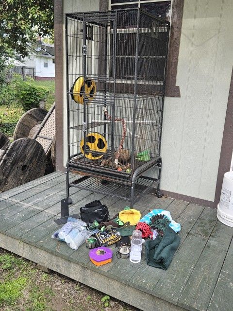 Cage And Supples For Sugar Gliders