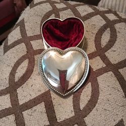 Silver Heart Jewelry Box