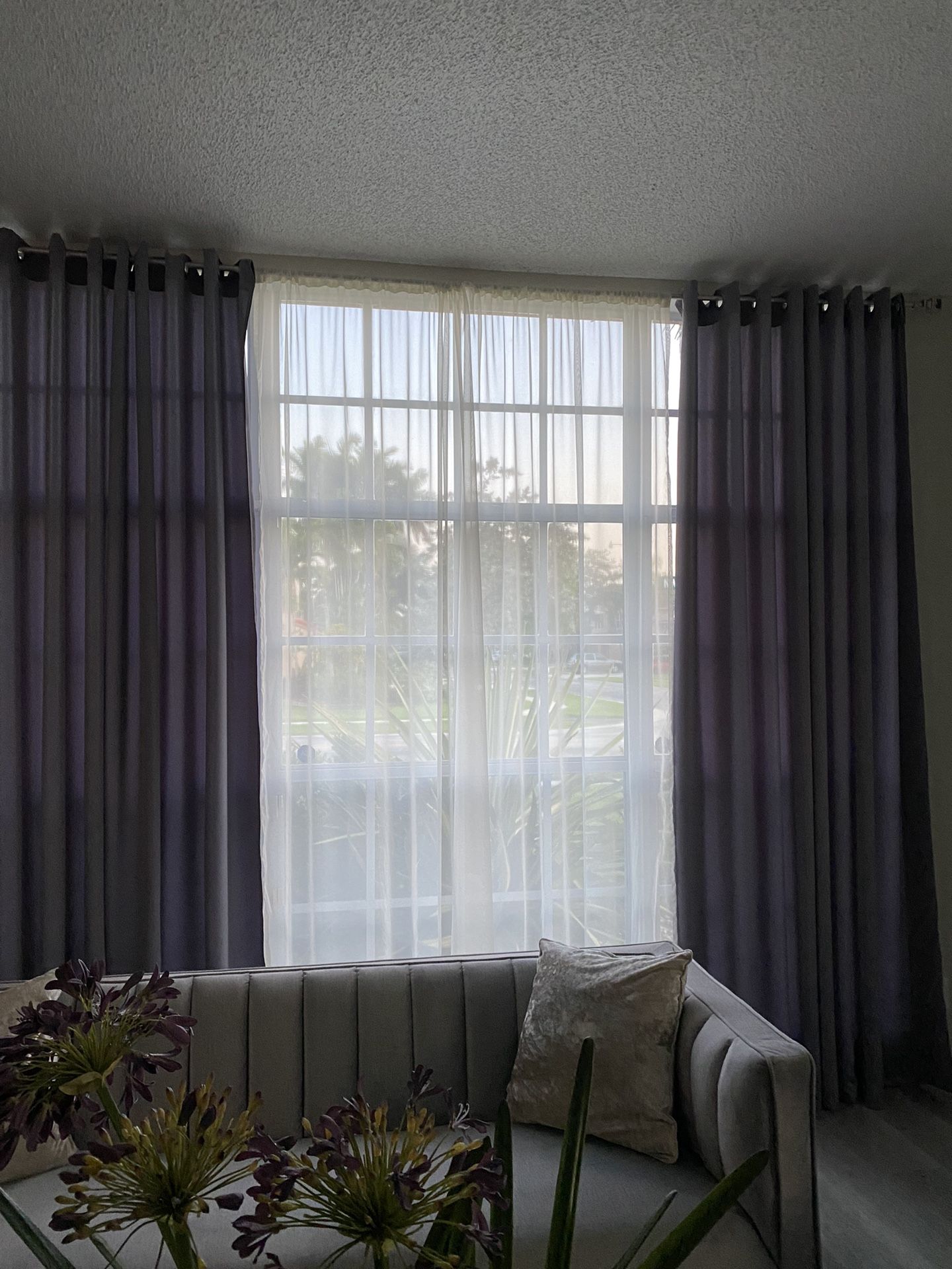 Beautiful Curtains White And Gray