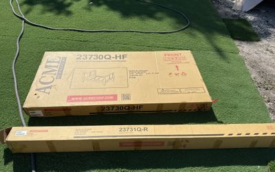 Brand New Black Queen Bed Headboard And Rails