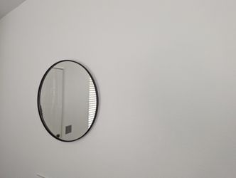 CB2 Cody Round Matte Black Wall Mirror 24" Inch