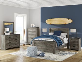 Frandern Gray Six Drawer Dresser