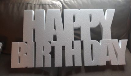 Foam Happy Birthday Sign