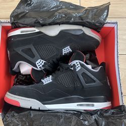 Jordan 4 Breds Sneaker Shoes Size 14