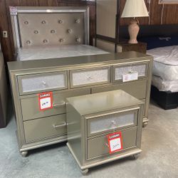 Nightstand $249 dresser $699 queen size headboard footboard and rails for 499 chest for 599