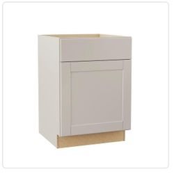 ✨️#1229 Shaker 24 in. W x 24 in. D x 34.5 in. H Assembled Base Cabinet in Dove Gray
