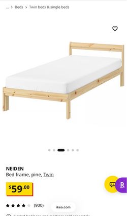 IKEA NEIDEN Twin Bed Frame Pine