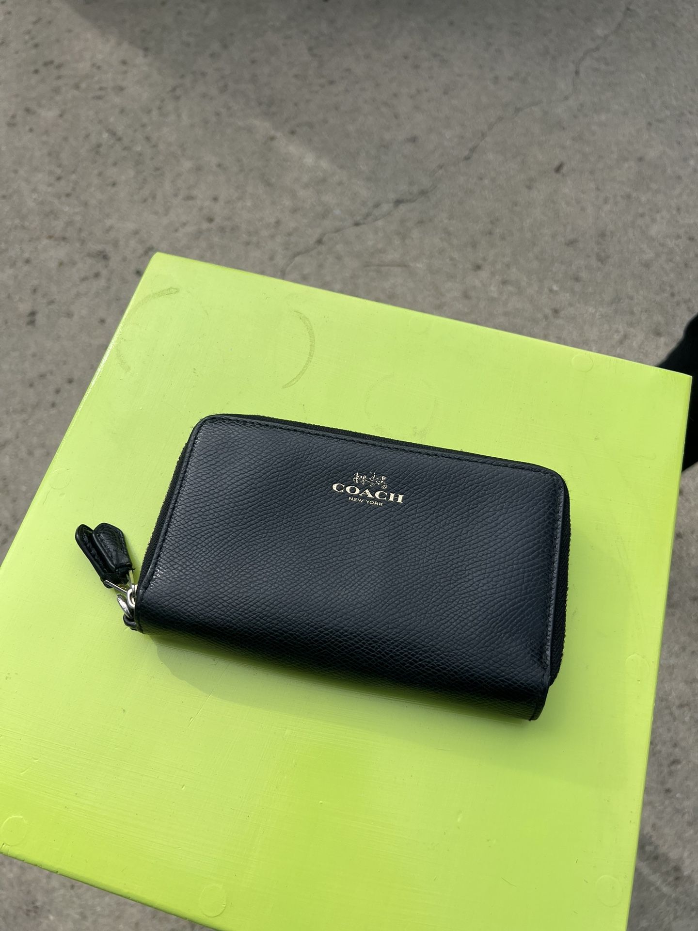 Authentic Black Coach Wallet, Used 