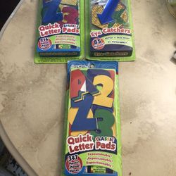 3 Pks Of Art Skills Letters, Numbers And Eye Catchers 