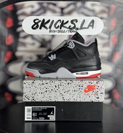 Jordan 4 Retro “Bred Reimagined” Size 6.5y