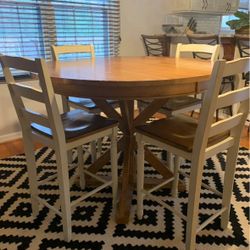 Hightop Table & 6 high back stools