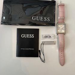 GUESS Leather Swarovski Watch