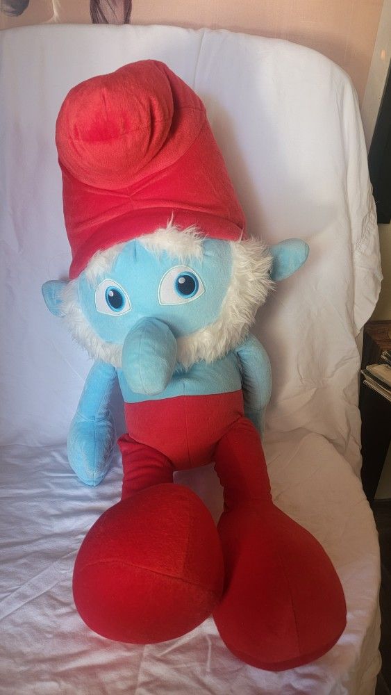 Giant Papa Smurf Stuffed Figurine Huge