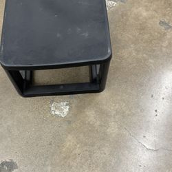 Two Black Foot Stools 