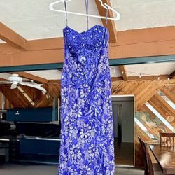 MayQueen Couture Royal Blue Prom Dress