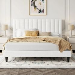 Brand New King Upholstered Bed Frame (Still Sealed in Box)