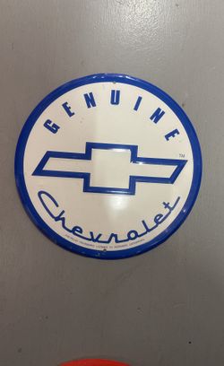 Genuine Chevrolet Blue And White Sign