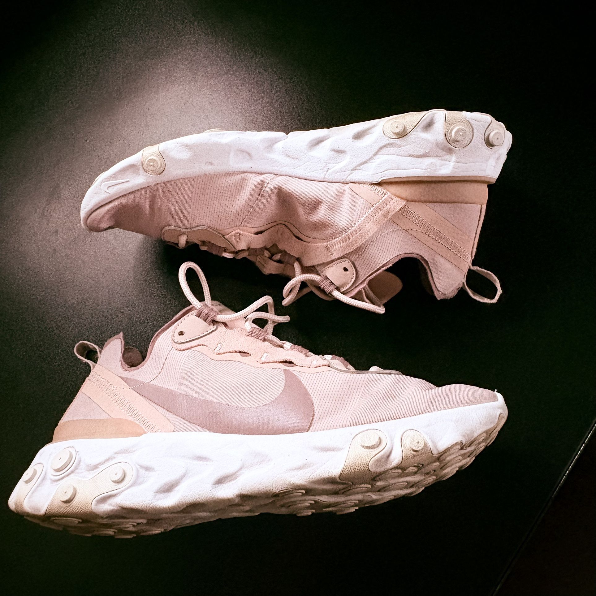 Womens Nike React Element 55 pink lightweight running walking