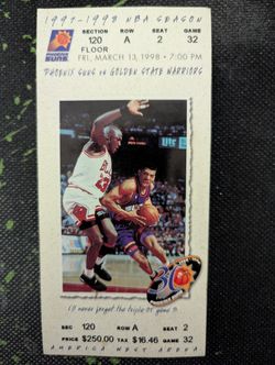Jordan Vs Kevin Johnson Game Ticket 