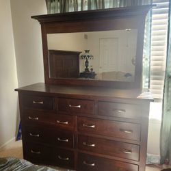 Bedroom Dresser with Mirror