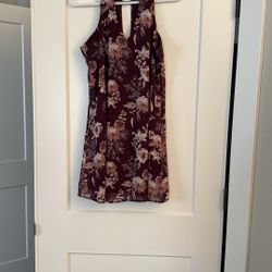 Floral Dress with Cut Outs