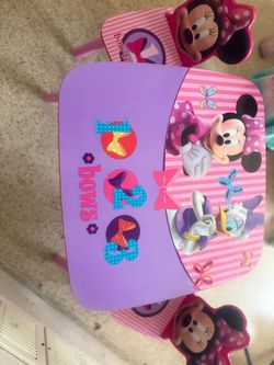 Minnie Mouse wood table