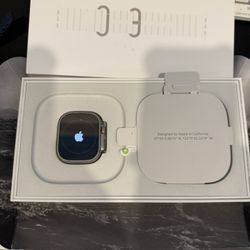 Apple Watch Ultra [GPS + Cellular 49mm] Titanium Case with Blue Band, One Size