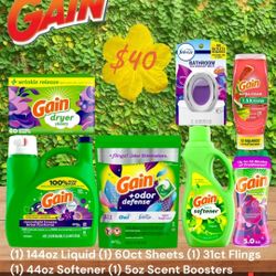 LARGE Gain LAUNDRY Detergent Household CLEANING Dish Soap Febreze BUNDLE SALE 🔥 STOCK UP