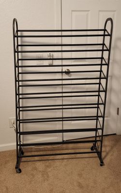 Metal Shoe Rack with Wheels