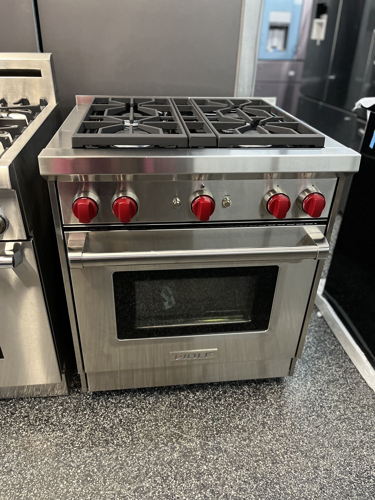 Wolf Stainless Steel 30” Wide Gas Range With Convection