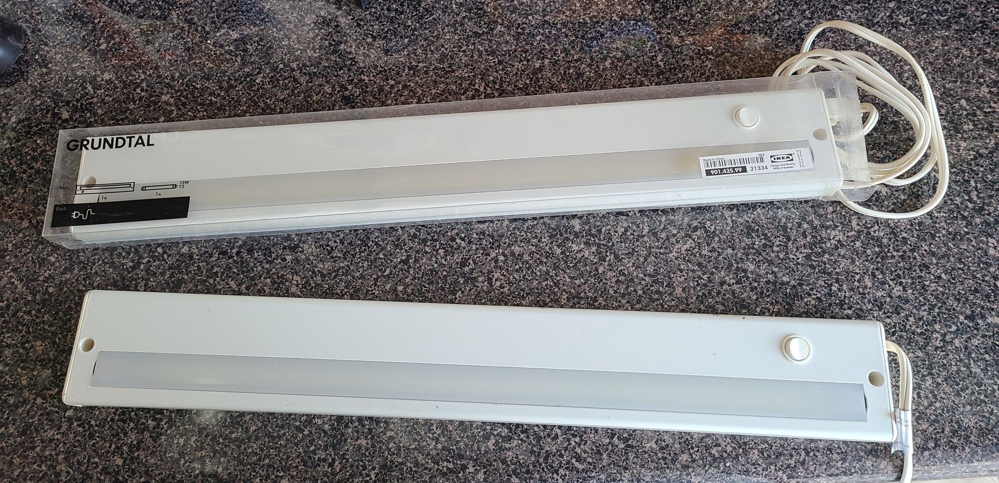 2 Ikea Grundtal countertop lights