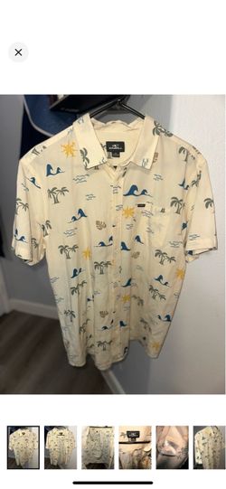 O'Neill Tropical Print Button-Up Shirt M