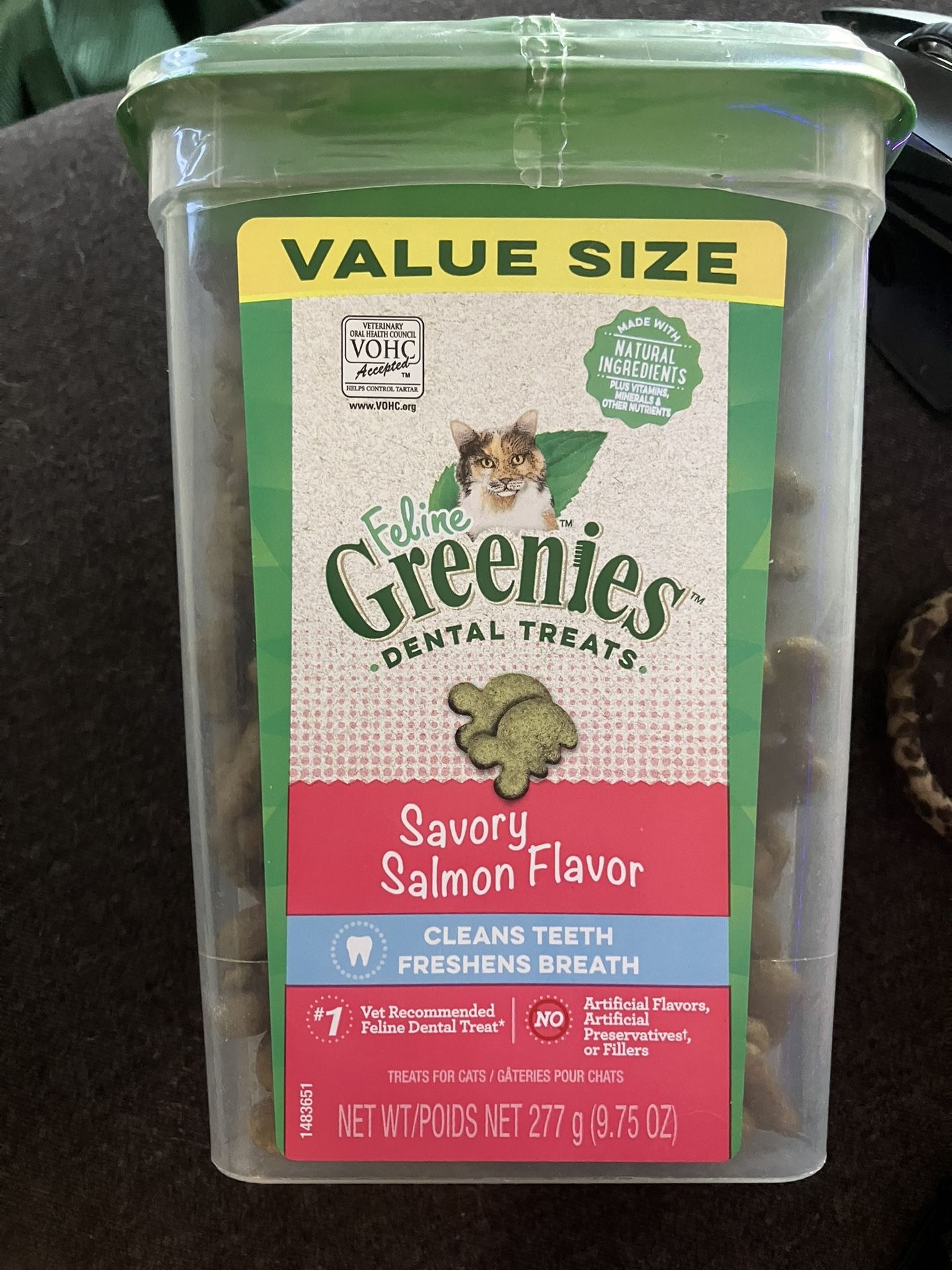 Feline Greenies Dental Treats, Savory Salmon Flavor, 9.75 Ounces