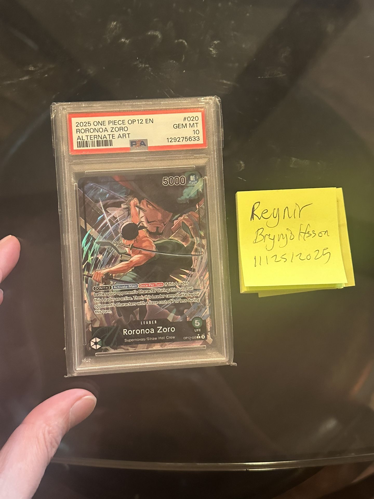 Zoro Psa 10 Op-12 Leader