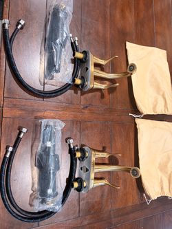 allen + roth Brushed Gold Bathroom Faucet Set of 2