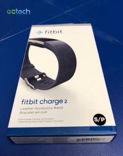 Fitbit Charge 2 Accessory Band, Leather, Indigo,FB160LBNVS, Small