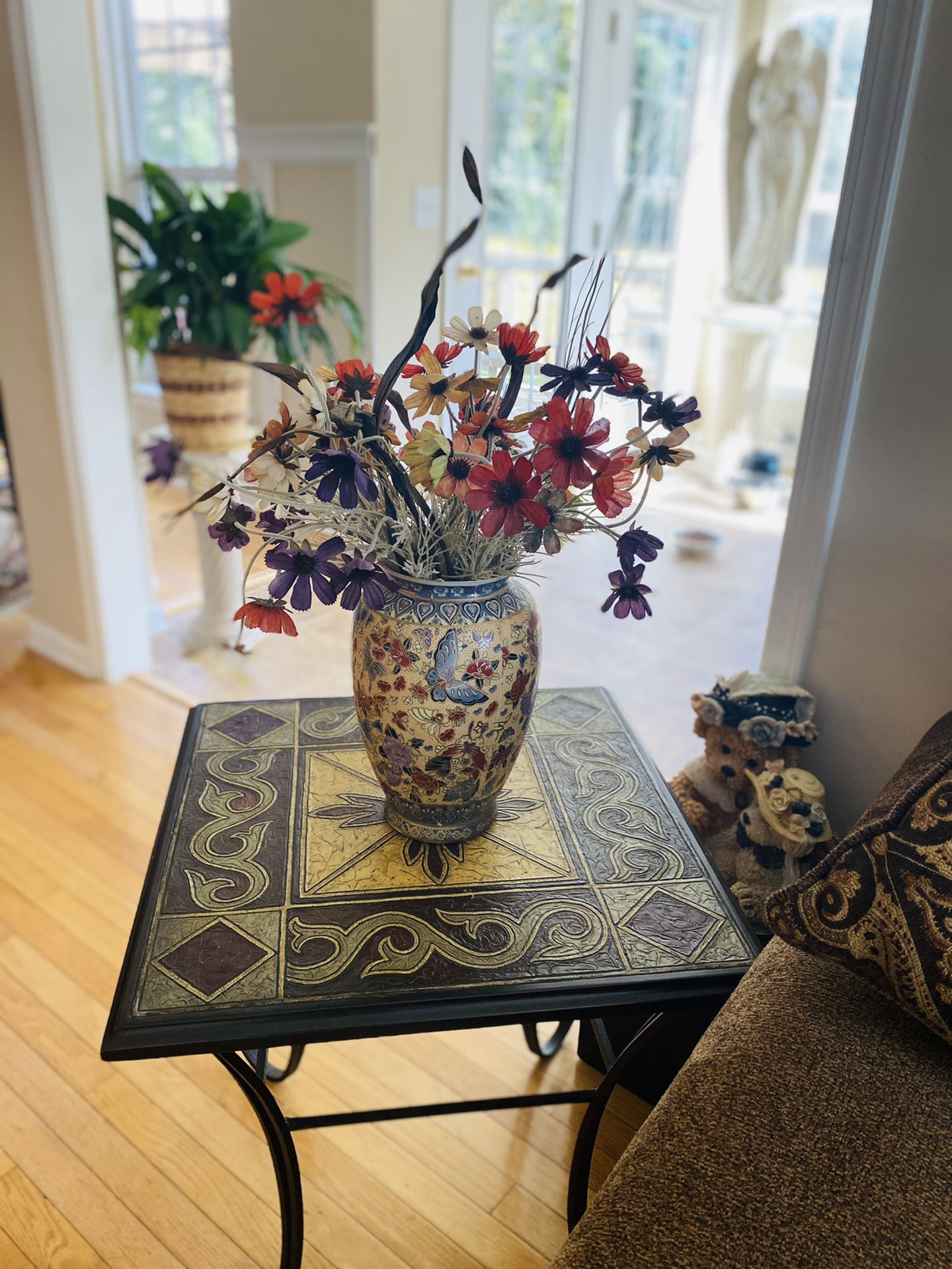 Table with vase
