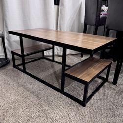 Coffee Table with Open Storage Shelf 