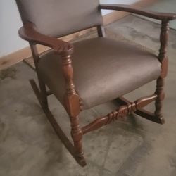 Antique wooden rocking chair