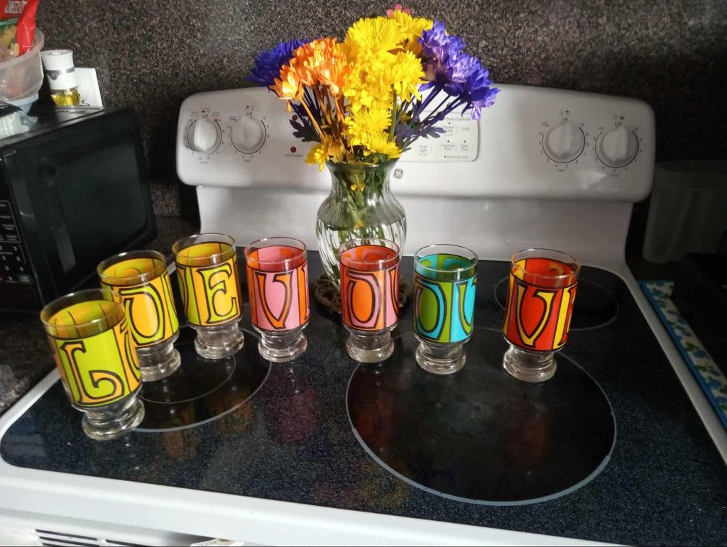 1970 Vintage Love Glasses