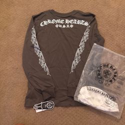 Grey Chrome Hearts USA Longsleeve Size Medium