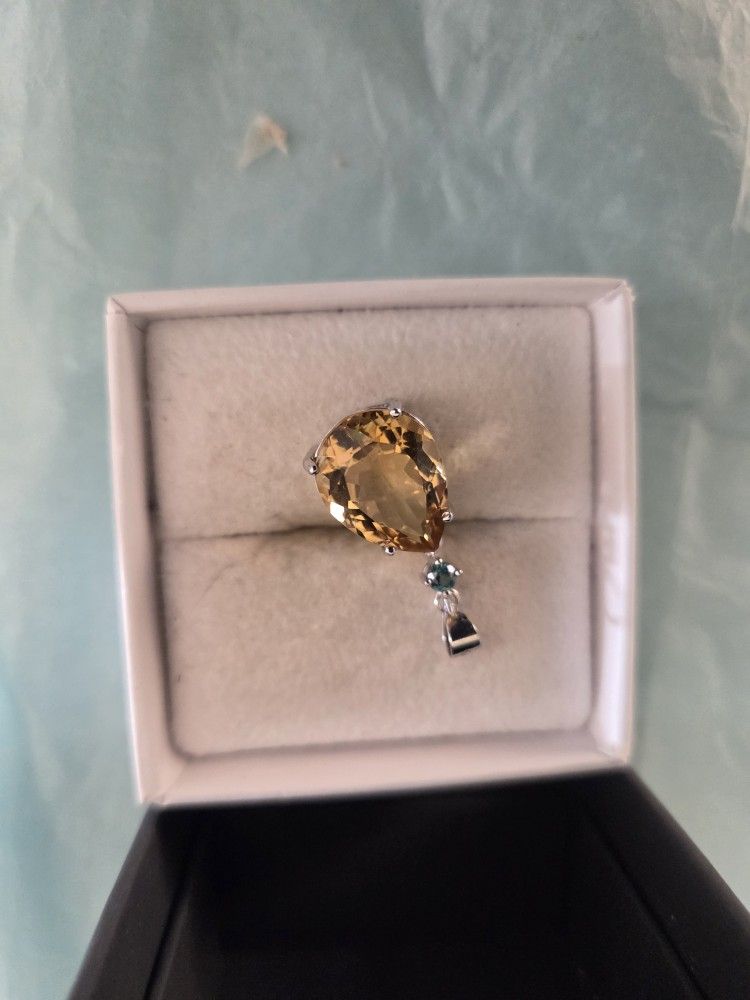Citrine And Topaz Pendant