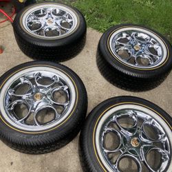 Fwd 17 Inch Cadillac Wheels & Vogues 