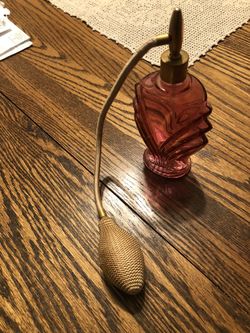 Carnival Glass Vintage Perfume Bottle