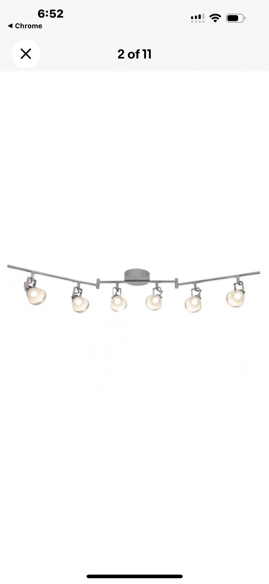 New 46.5” W 6-Light 4ft Chrome LED Directional Track Kit Light Fixture