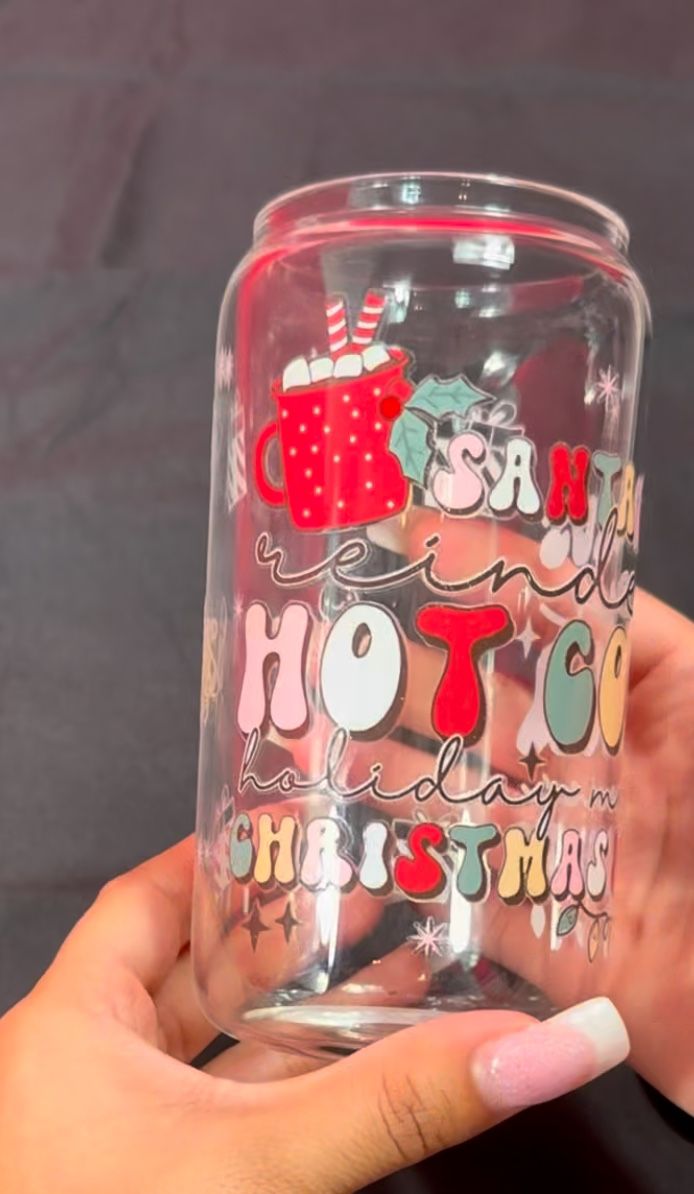 16oz Glass Tumbler With Bamboo Kid