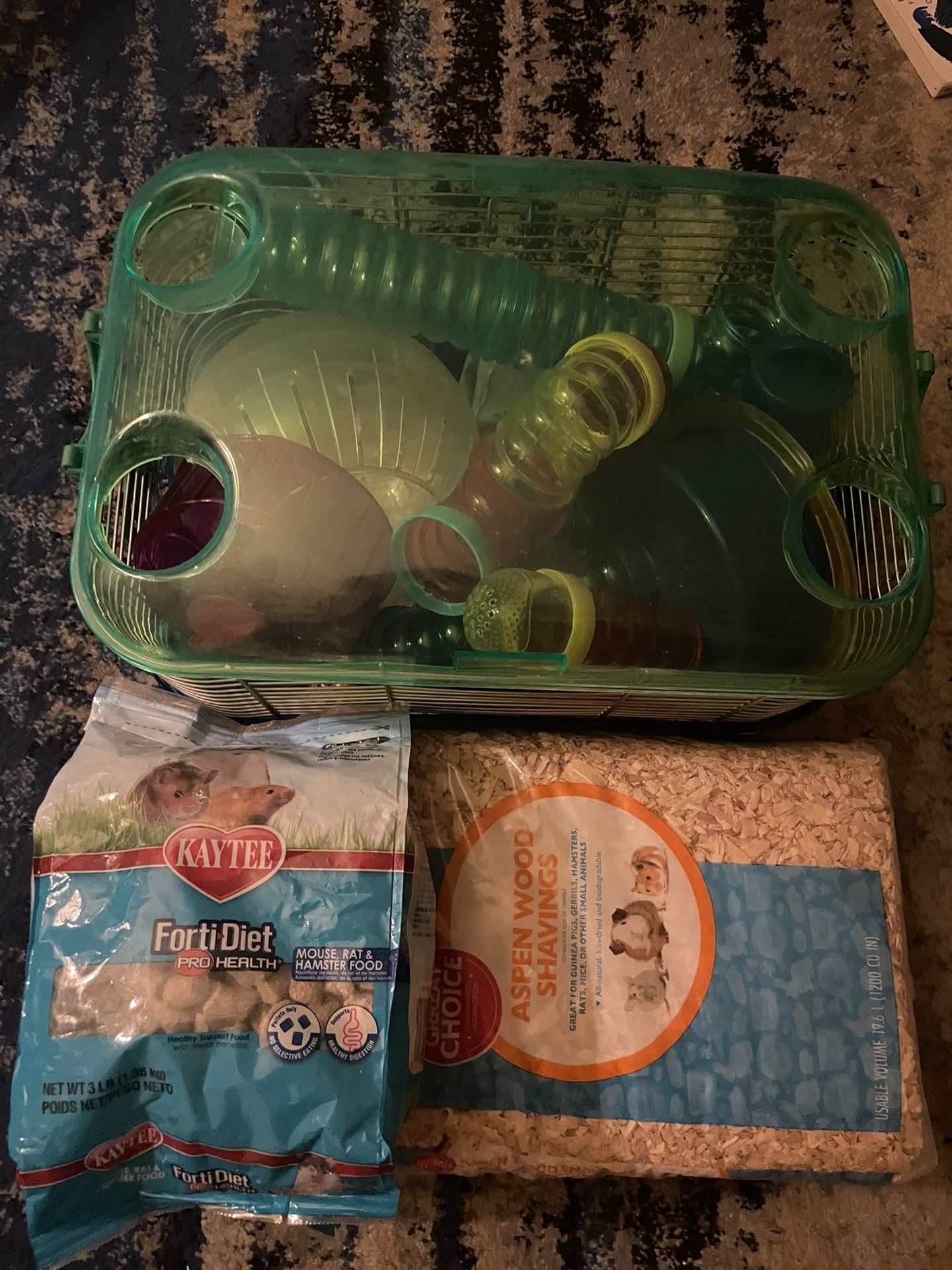 Hamster cadge with accessories