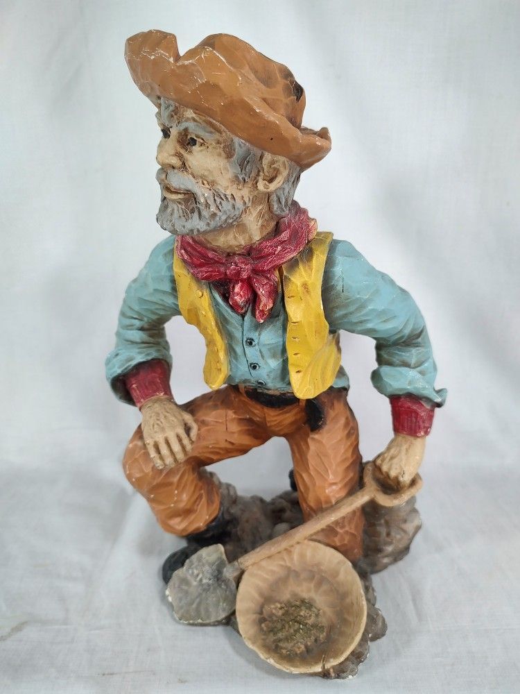Vtg 1976 Universal Statuary Figure Prospector Miner Western Cowboy 15" Statue